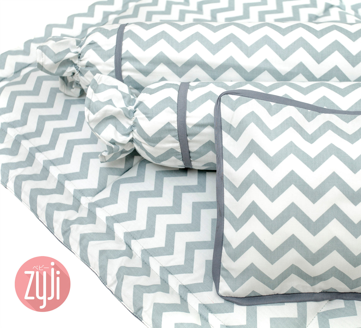 Chevron Grey Pillowcase Set