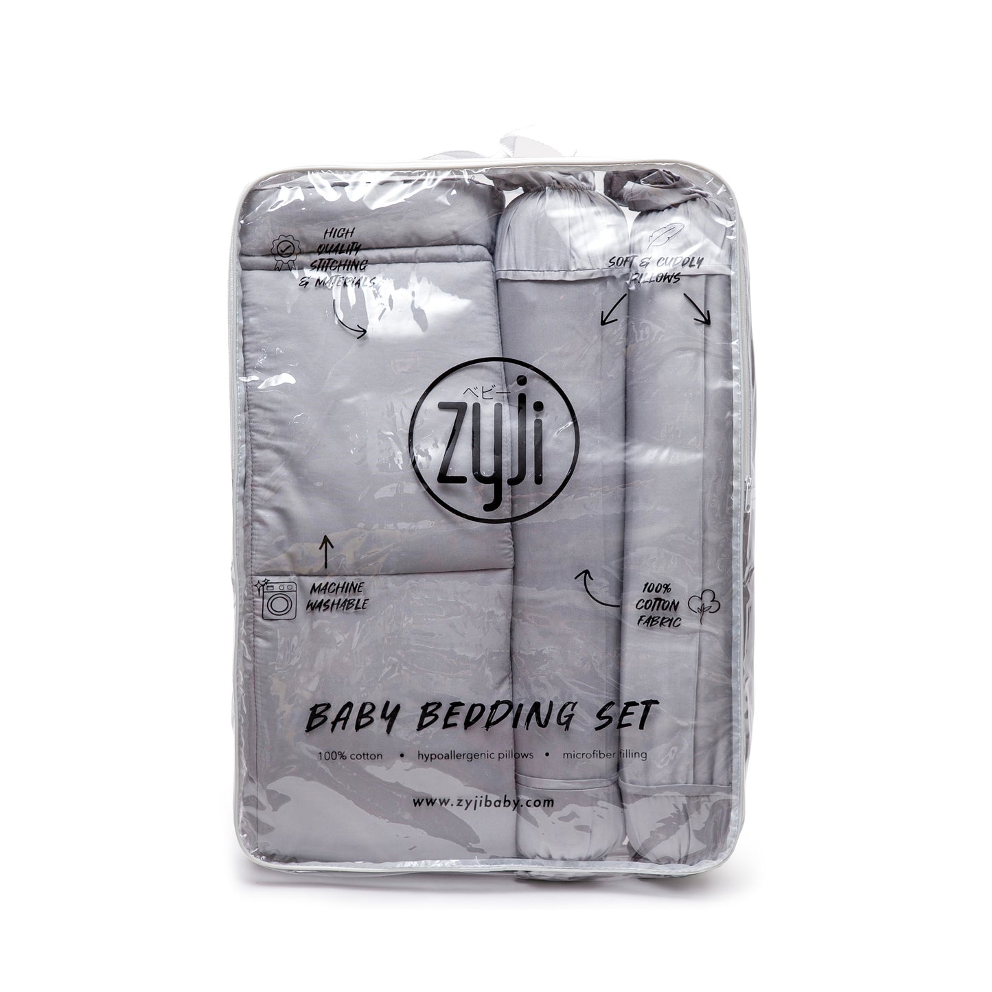Luxury Gray Baby Bedding Set