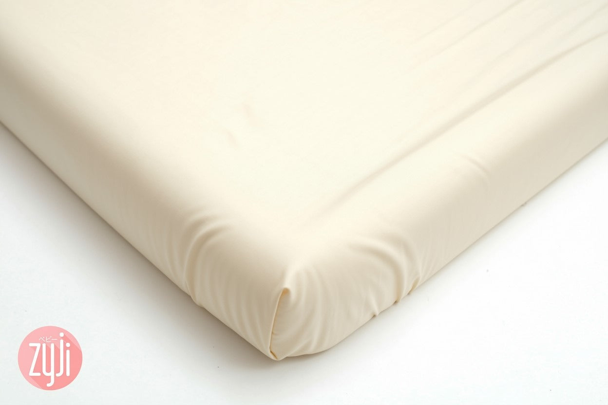 Luxury Ivory White Satin Fitted Sheet