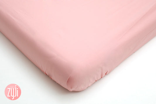 Luxury Salmon Peach Fitted Sheet