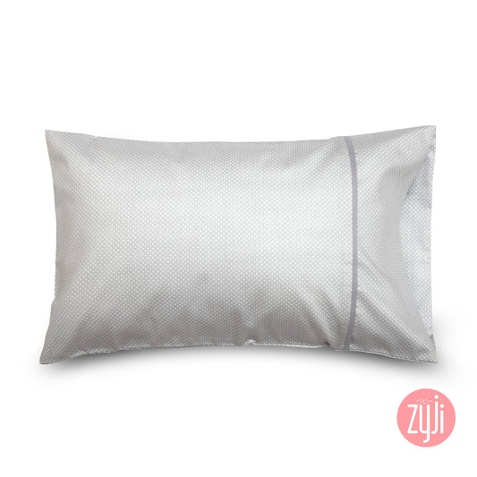 Tiny Dots Silver Toddler Pillowcase