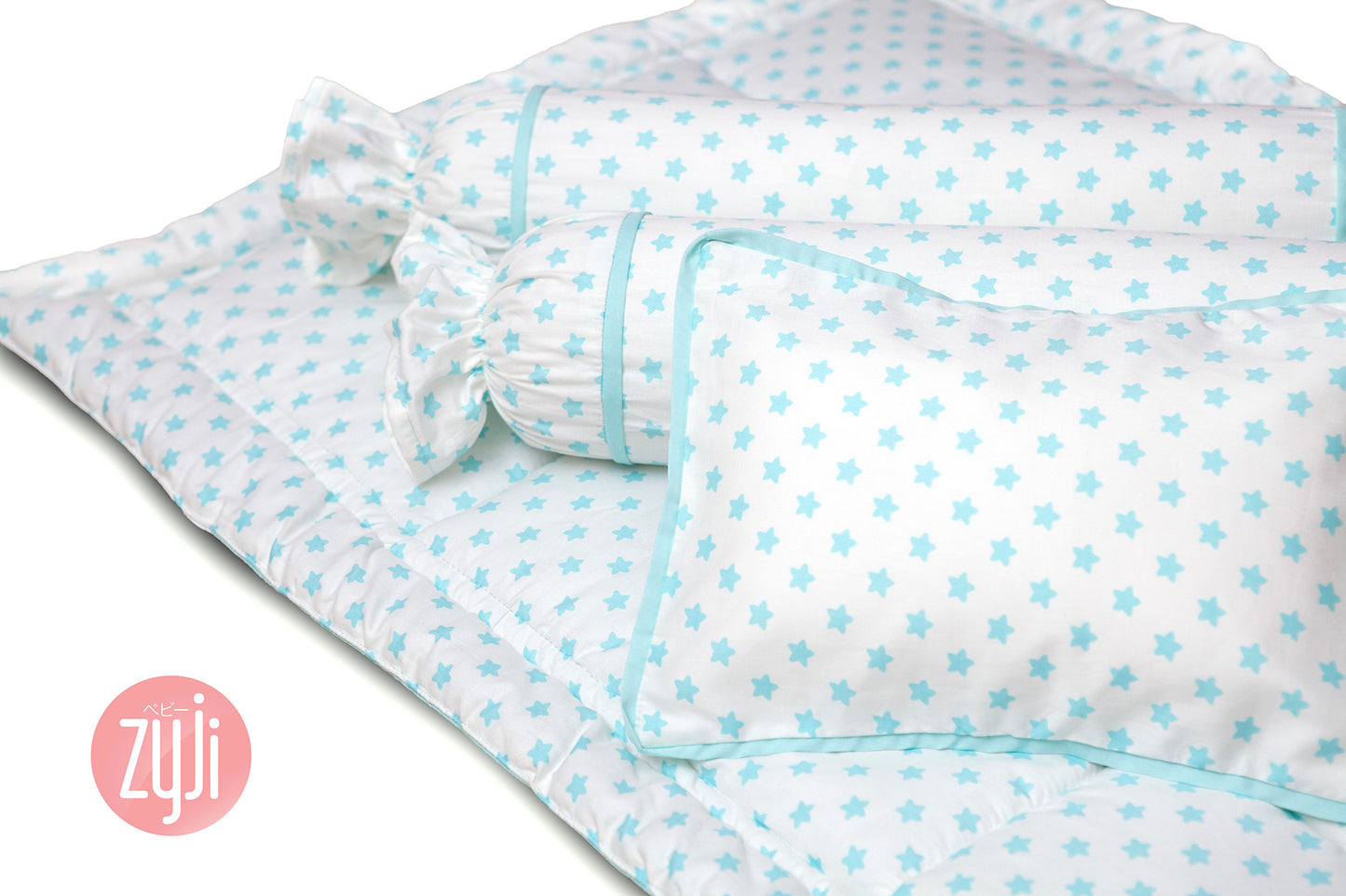 Stars Green Pillowcase Set