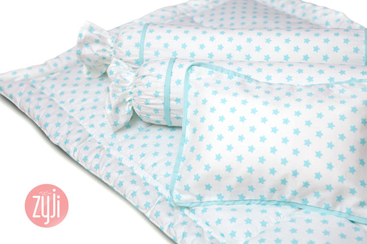 Stars Green Pillowcase Set