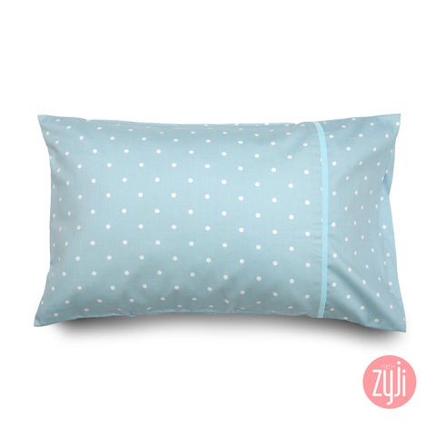 Mini Dots Blue Toddler Pillowcase